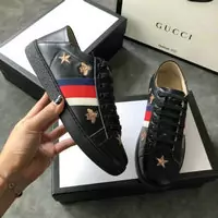 baskets paire de chaussures gucci femmes five star honeybee black